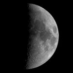 First quarter moon (half lit)